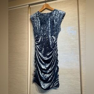 Guess Crushed Velvet Ruched Sheath Dress - S (will fit size 4 perfectly)